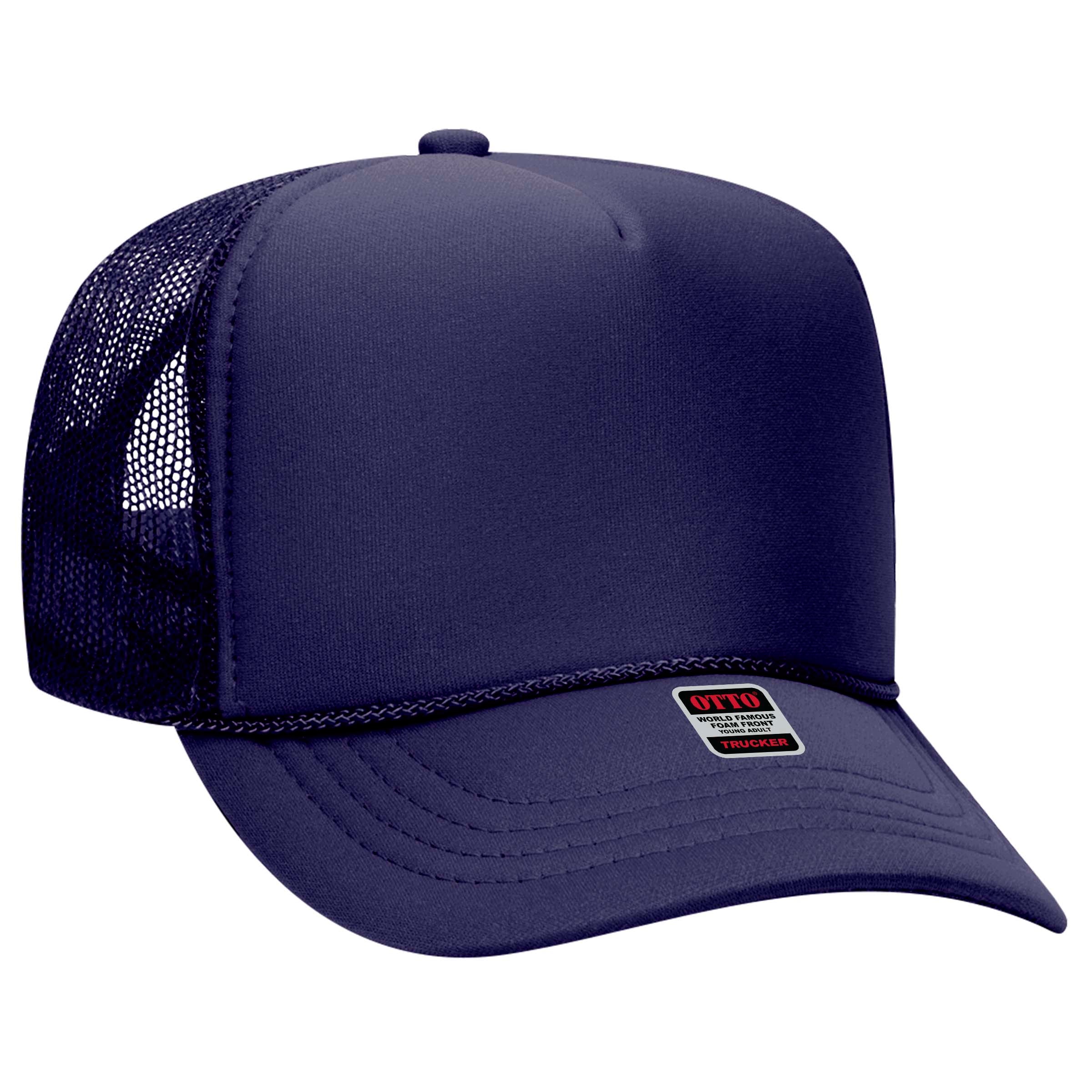 39-165 OTTO CAP 5 Panel High Crown Mesh Back Trucker Hat