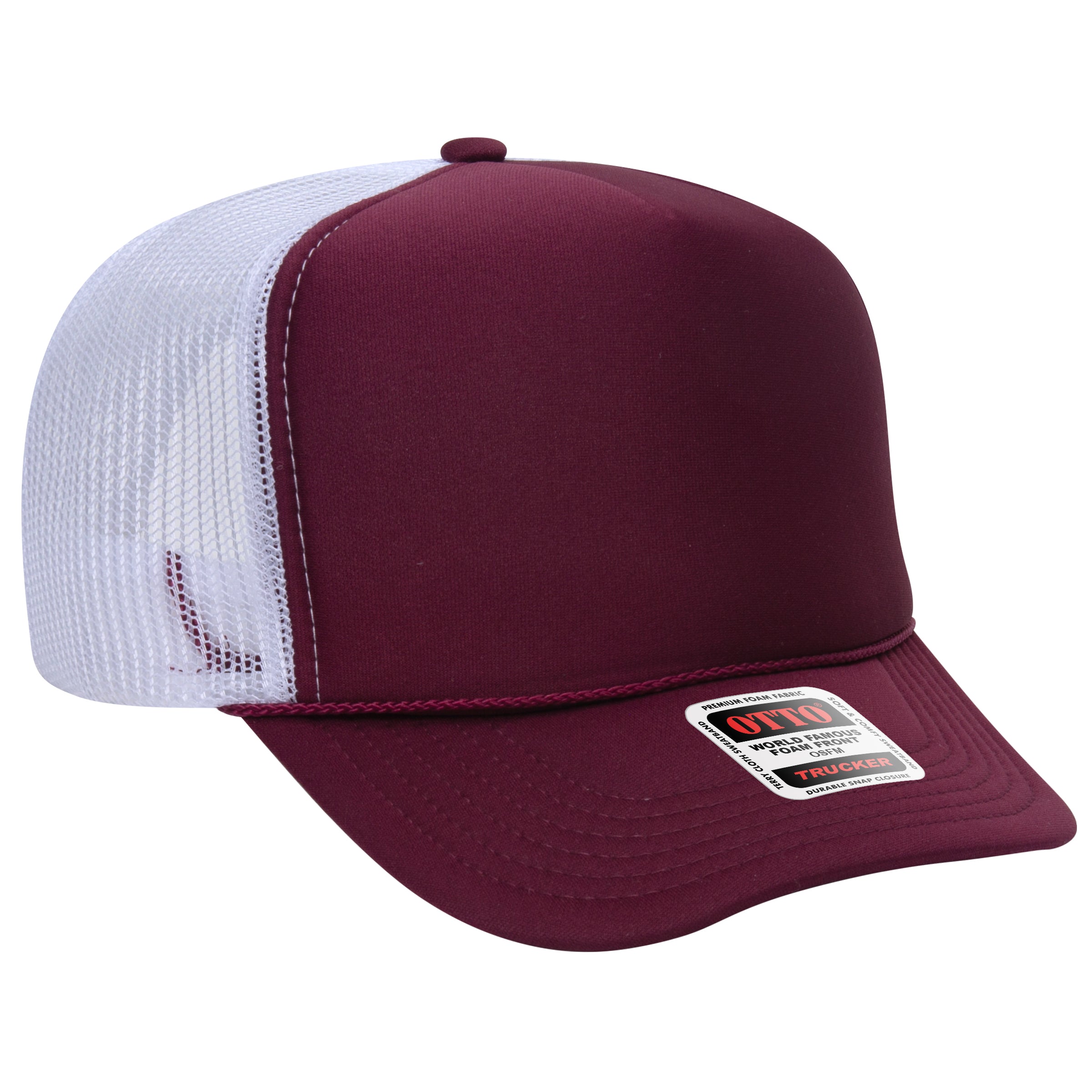 39-165 OTTO CAP 5 Panel High Crown Mesh Back Trucker Hat