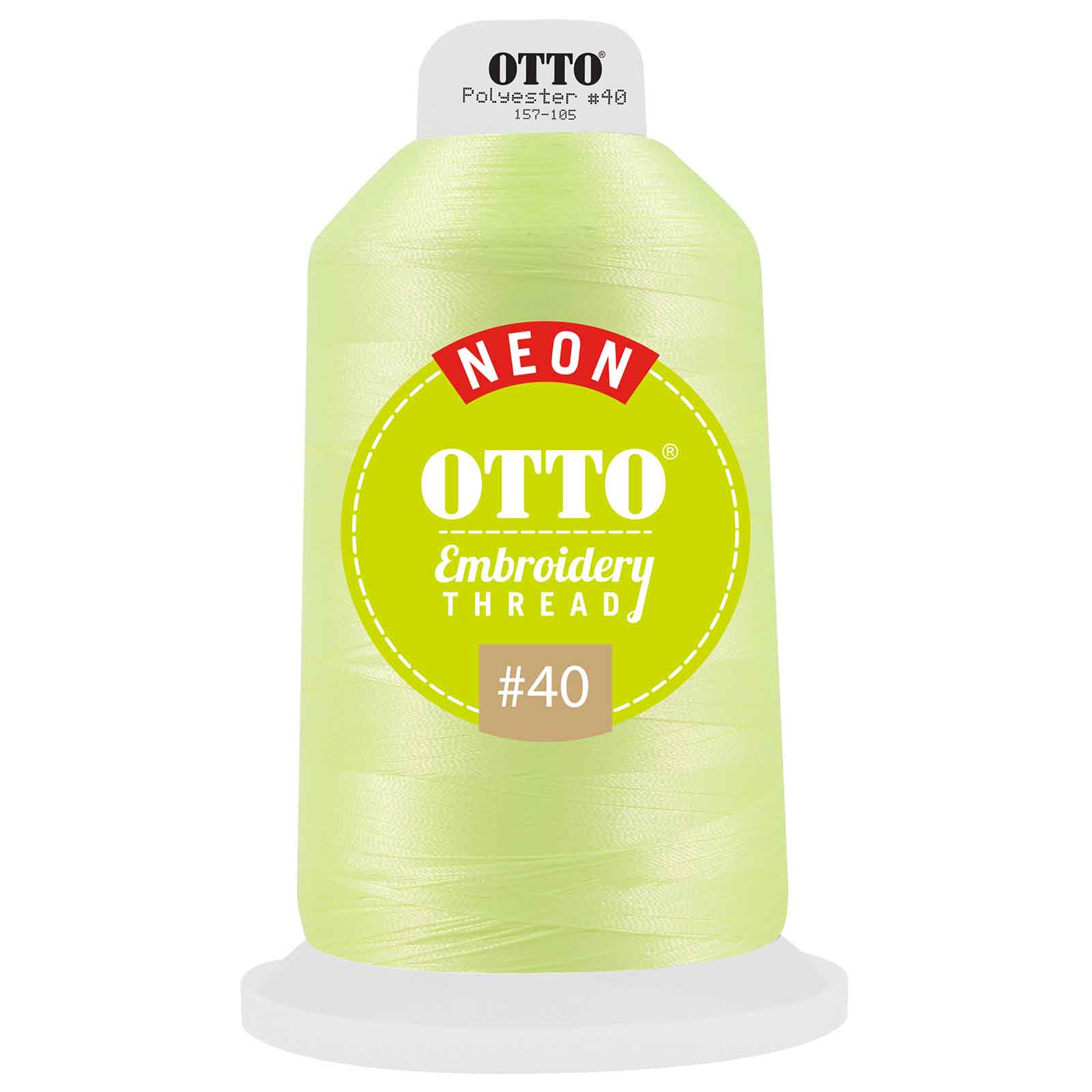 157-105 OTTO Embroidery Neon Thread #40 5,500 yd. King Cone