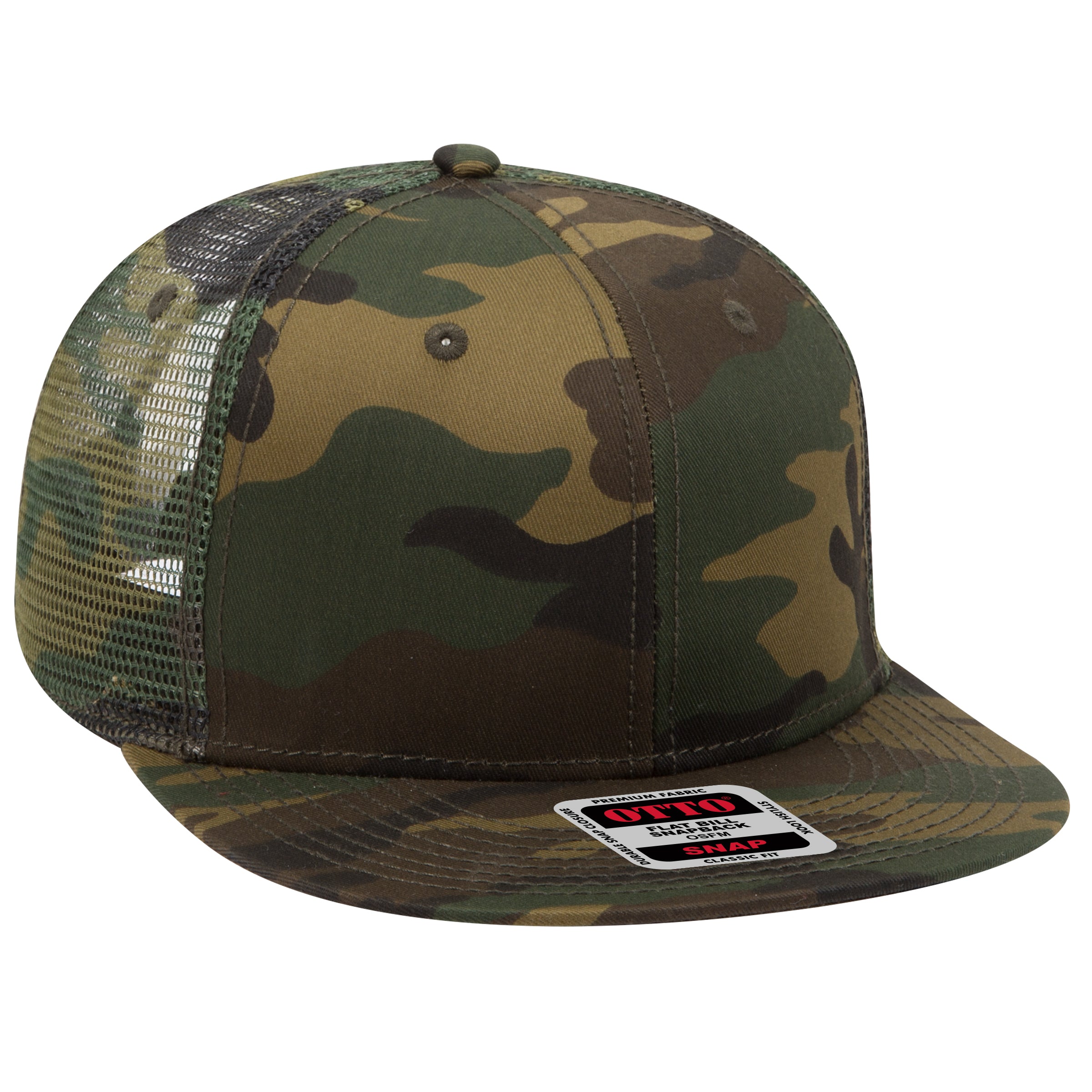 141-1070 OTTO CAP "OTTO SNAP" 6 Panel Pro Style Mesh Back Trucker Snapback Hat