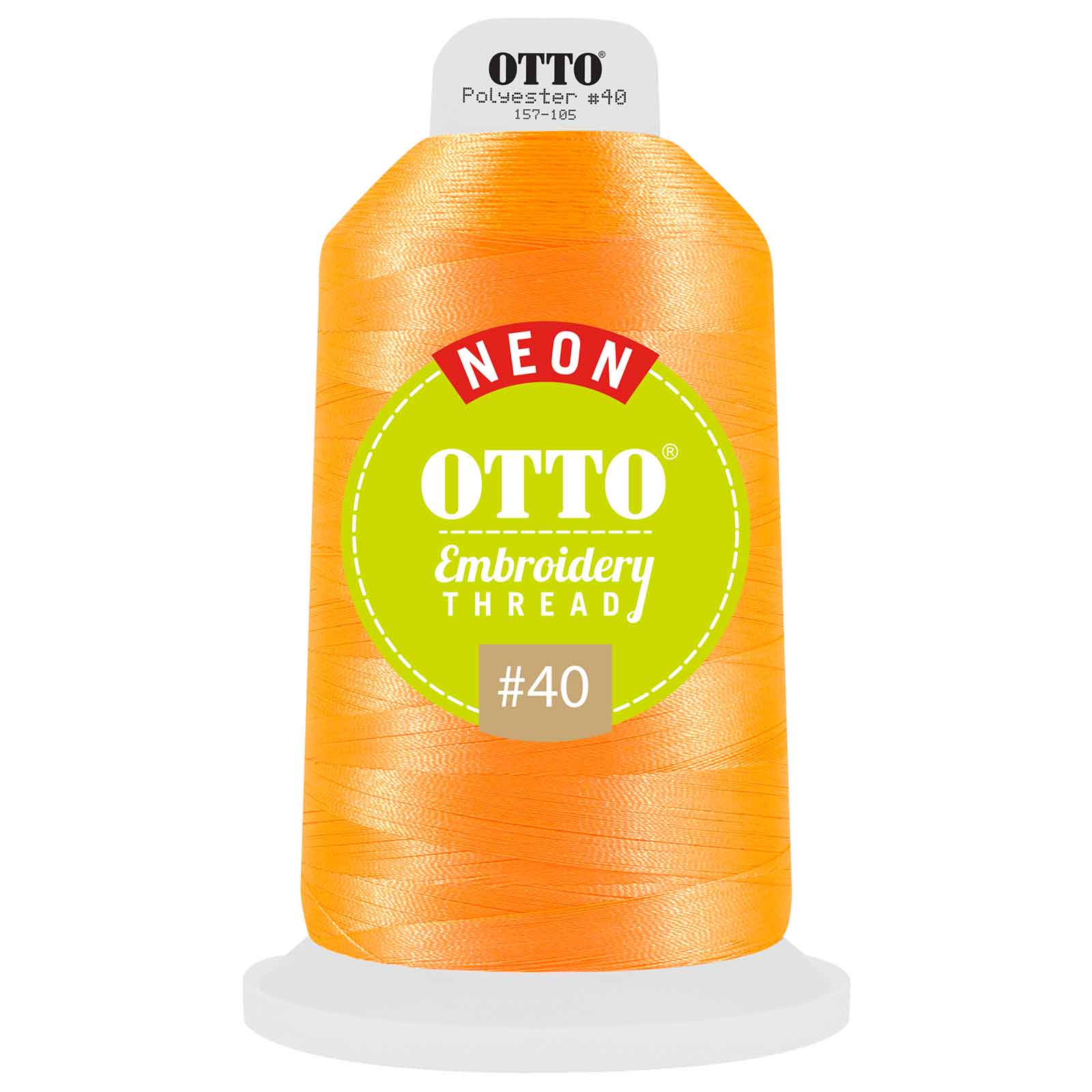 157-105 OTTO Embroidery Neon Thread #40 5,500 yd. King Cone