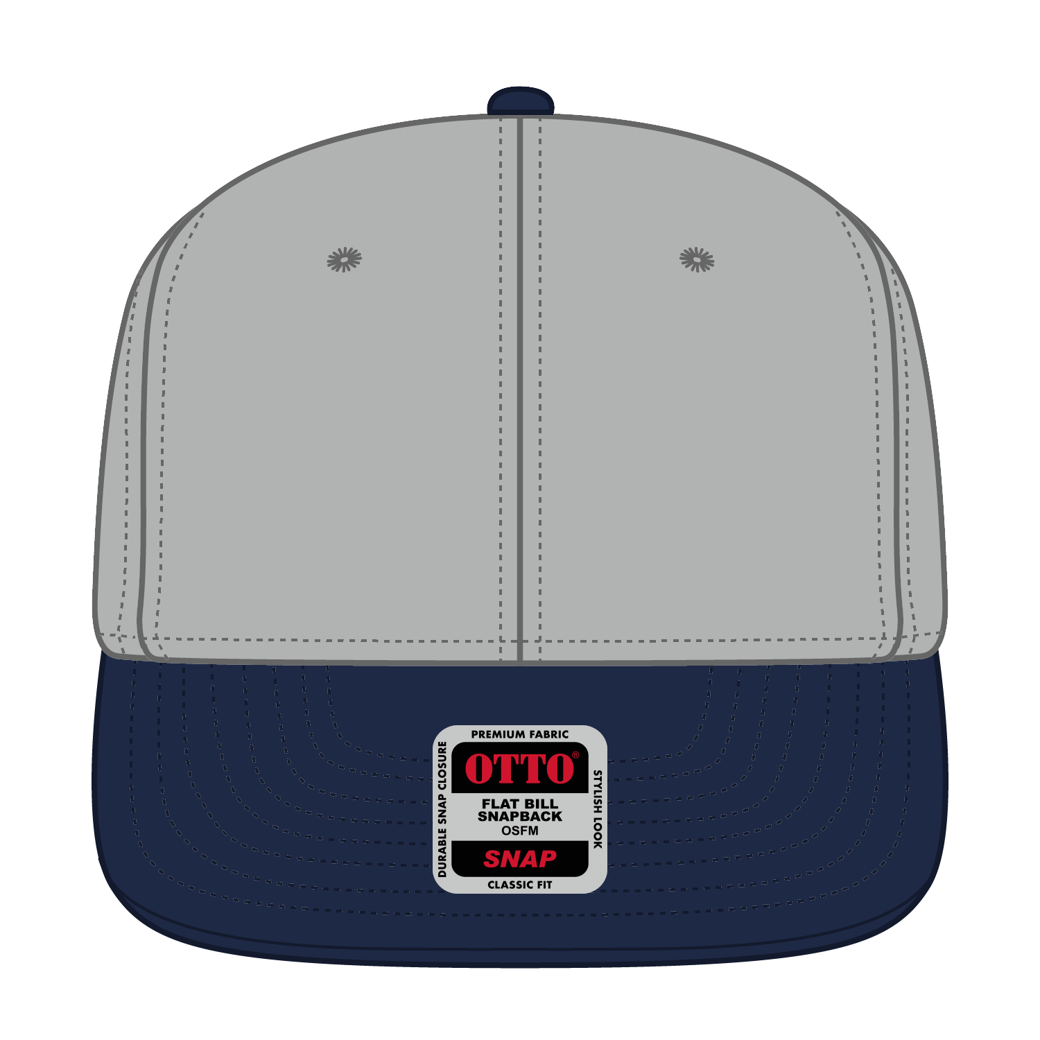 125-1038 OTTO CAP "OTTO SNAP" 6 Panel Mid Profile Snapback Hat