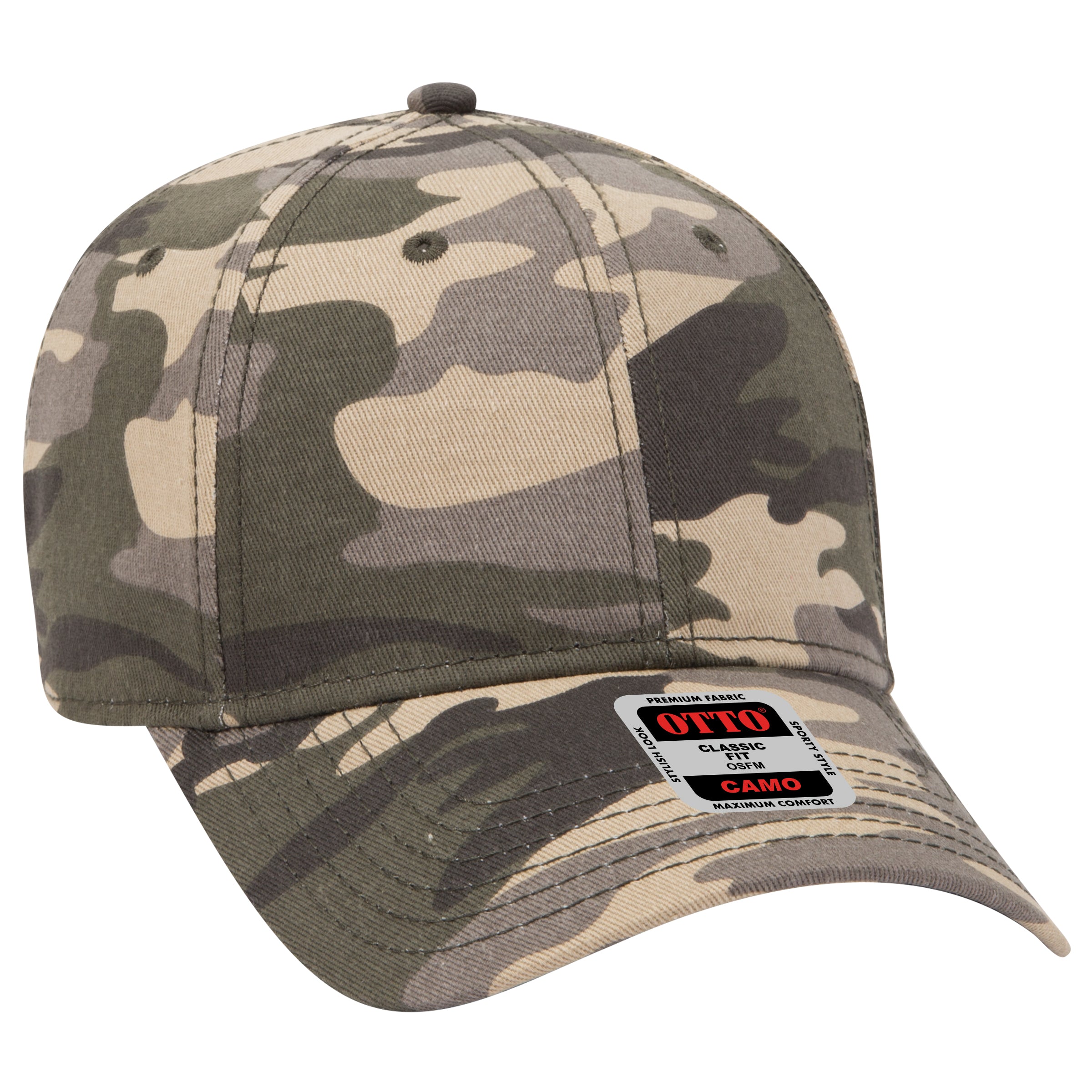 78-353 OTTO CAP Camouflage 6 Panel Low Profile Baseball Cap
