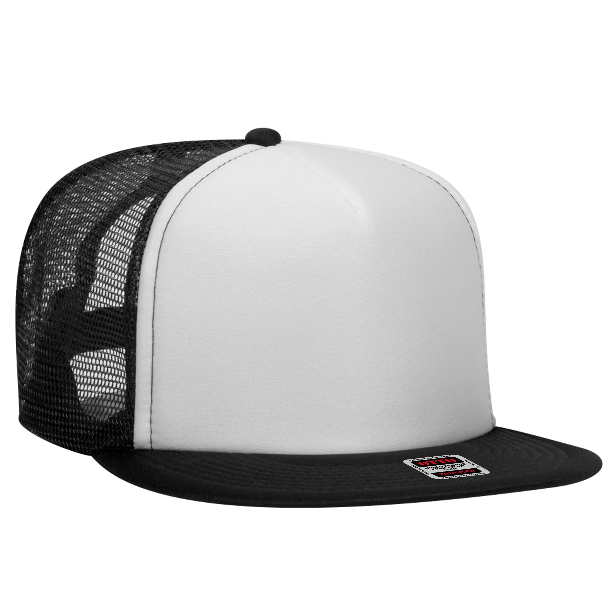 132-1037 OTTO CAP "OTTO SNAP" 5 Panel High Crown Mesh Back Trucker Snapback Hat