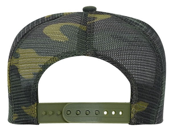 47-049 OTTO CAP Camouflage 5 Panel Mid Crown Mesh Back Trucker Hat