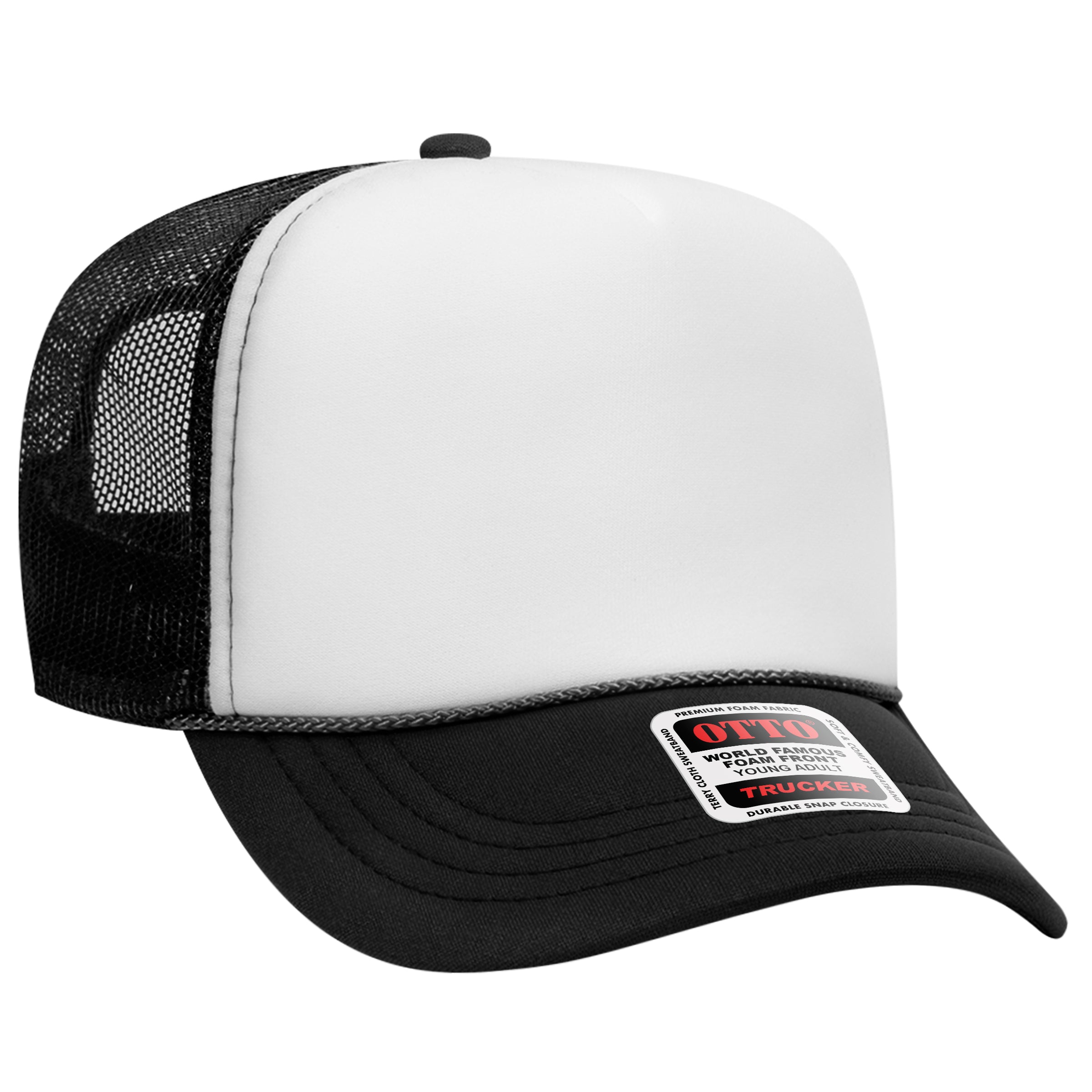 39-165 OTTO CAP 5 Panel High Crown Mesh Back Trucker Hat
