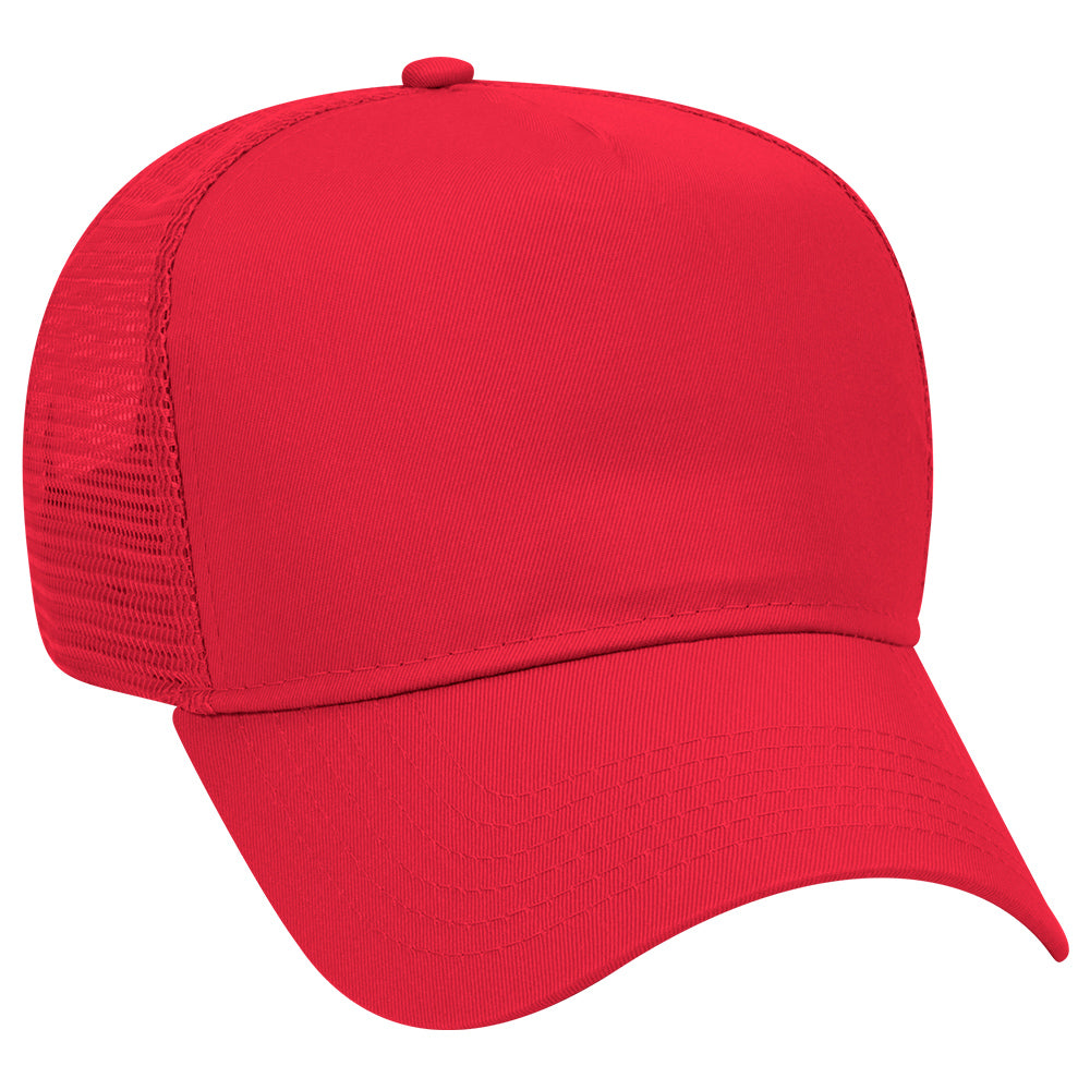 32-285 OTTO CAP 5 Panel Mid Profile Mesh Back Trucker Hat