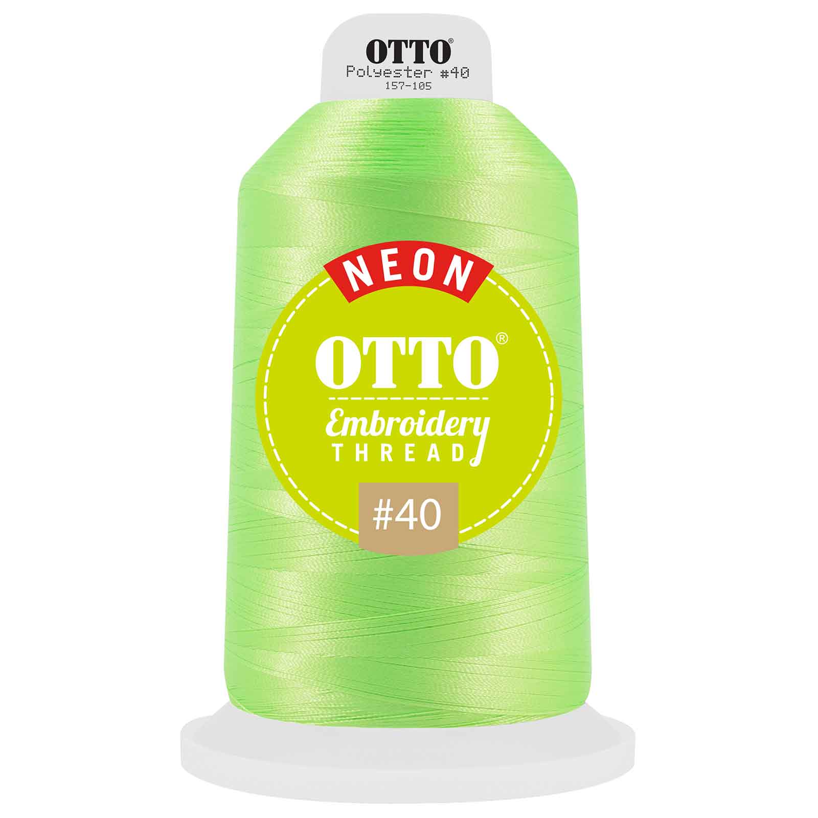 157-105 OTTO Embroidery Neon Thread #40 5,500 yd. King Cone