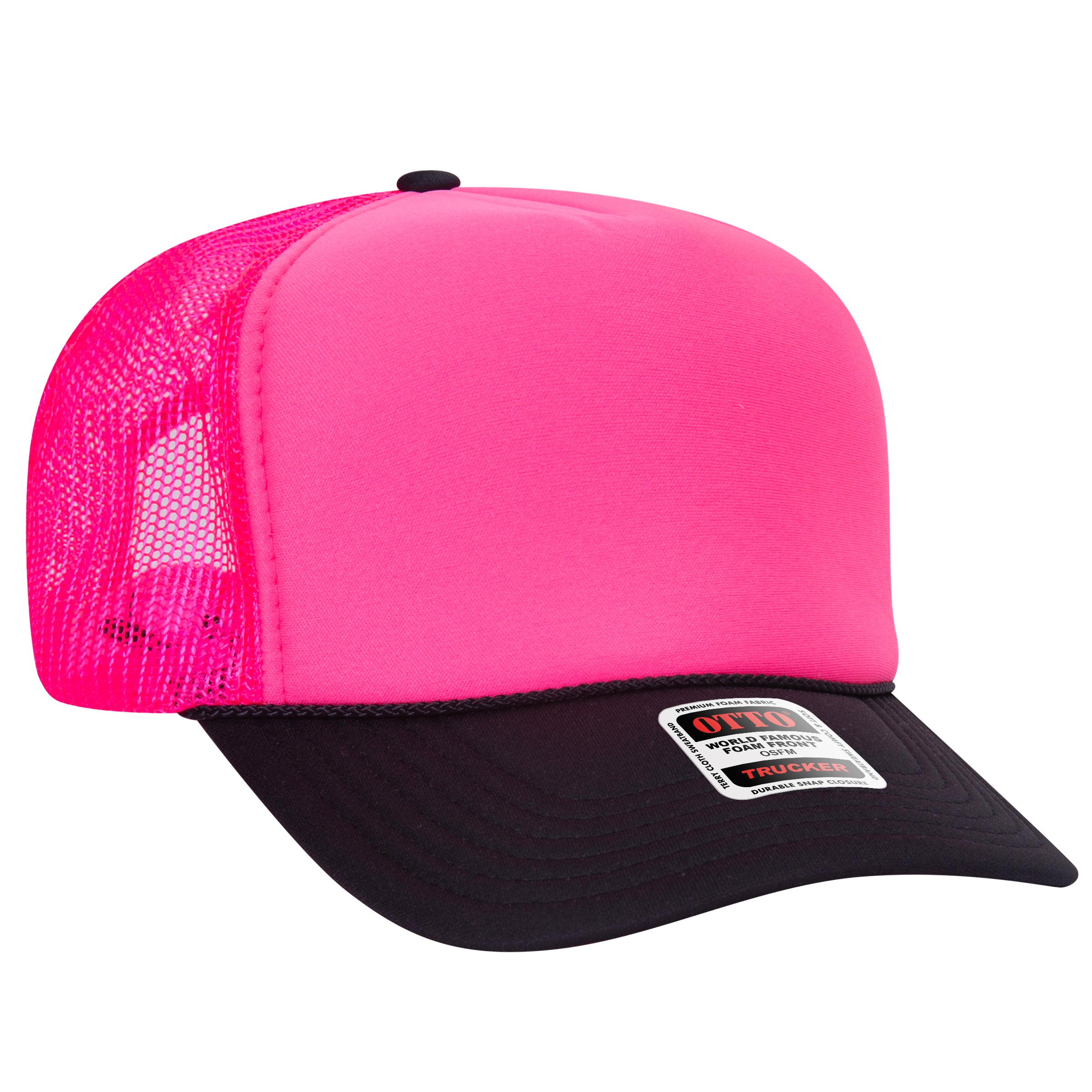 39-165 OTTO CAP 5 Panel High Crown Mesh Back Trucker Hat