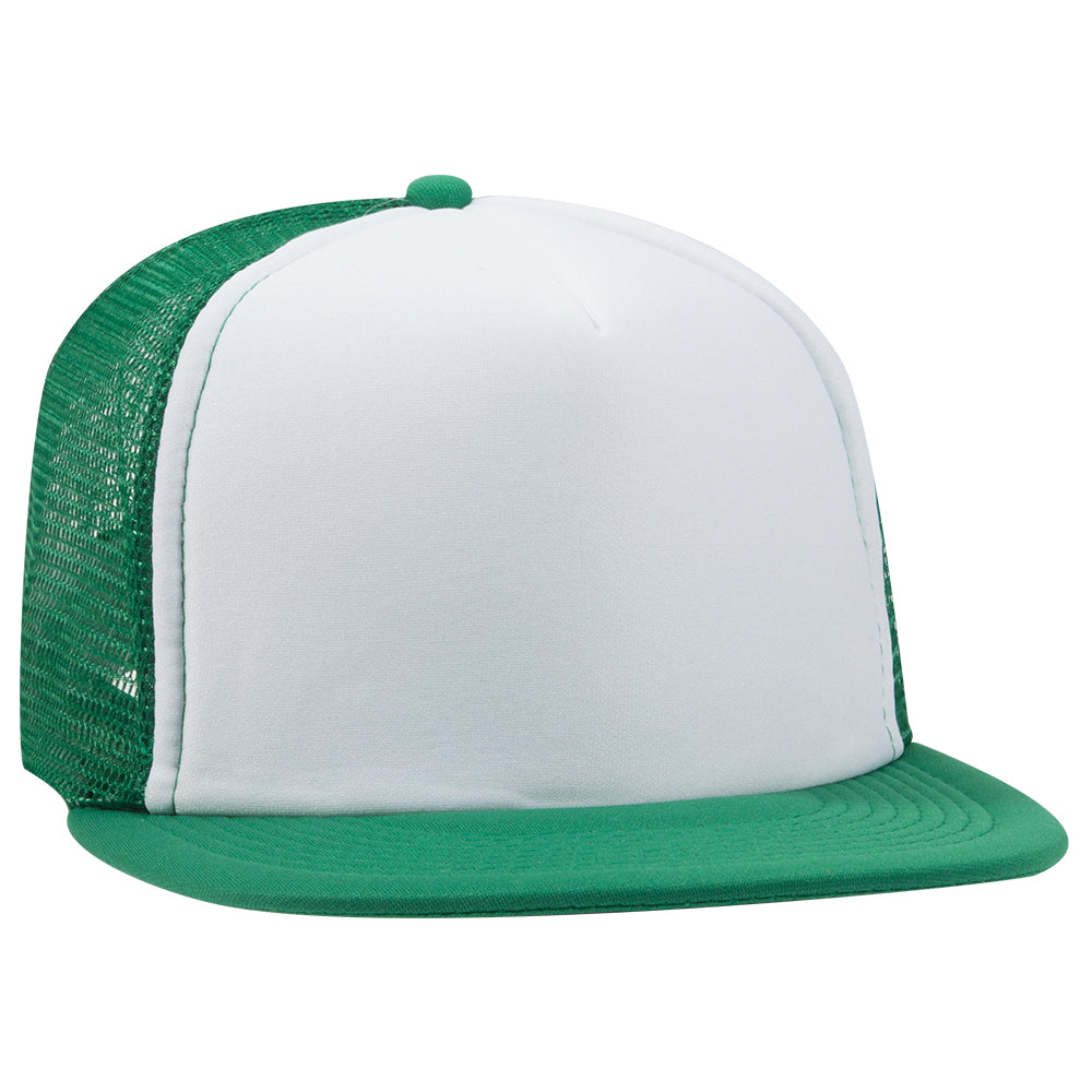 132-1037 OTTO CAP "OTTO SNAP" 5 Panel High Crown Mesh Back Trucker Snapback Hat