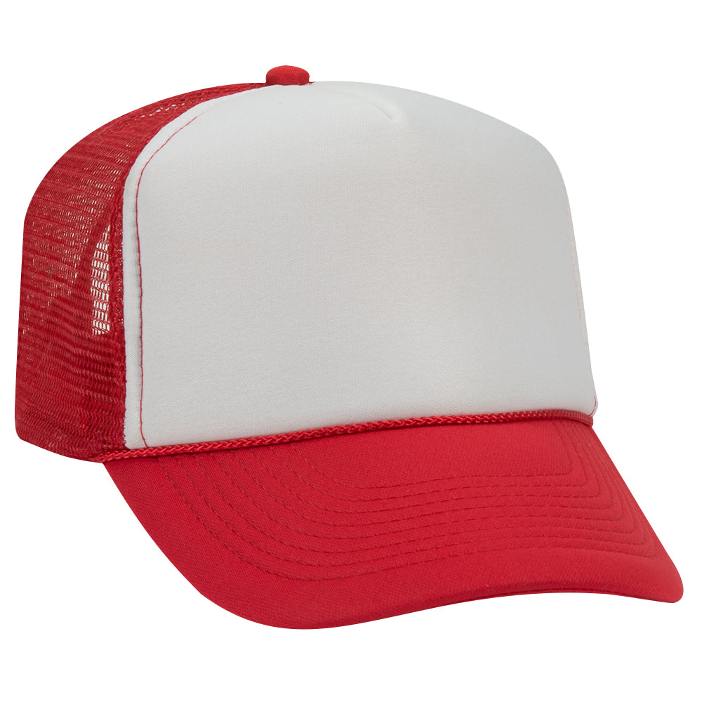 32-467 OTTO CAP 5 Panel Mid Profile Mesh Back Trucker Hat
