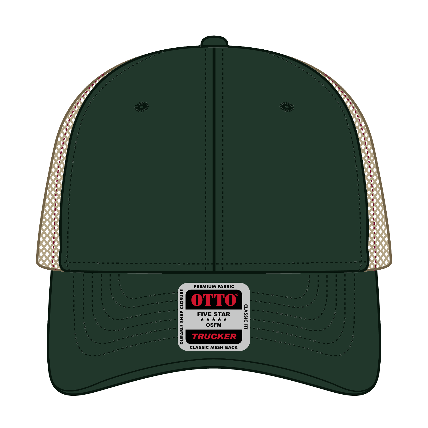83-473 OTTO CAP 6 Panel Low Profile Mesh Back Trucker Hat