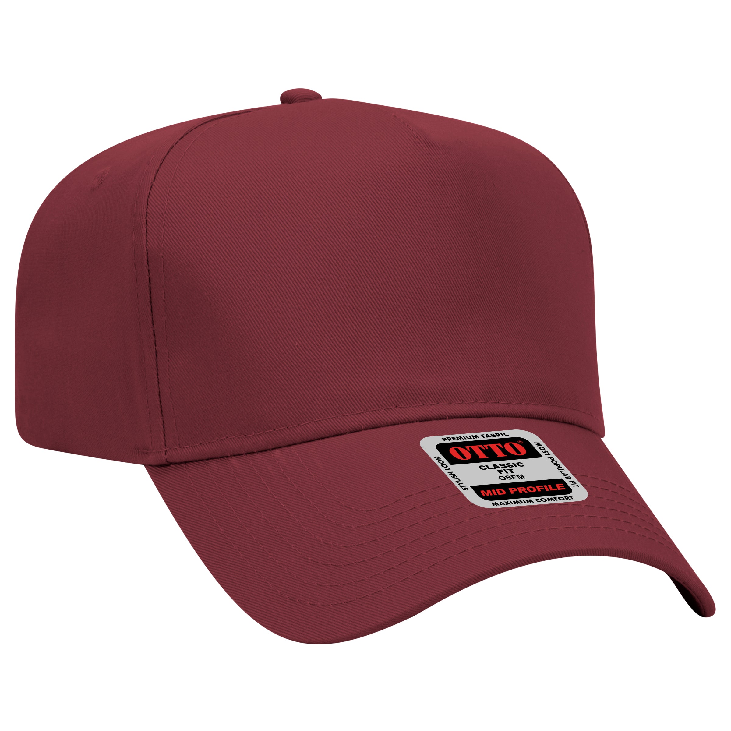 31-069 OTTO CAP 5 Panel Mid Profile Baseball Cap