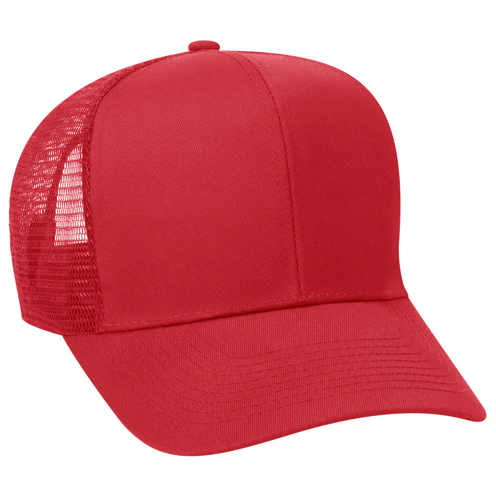 30-287 OTTO CAP 6 Panel Mid Profile Mesh Back Trucker Hat