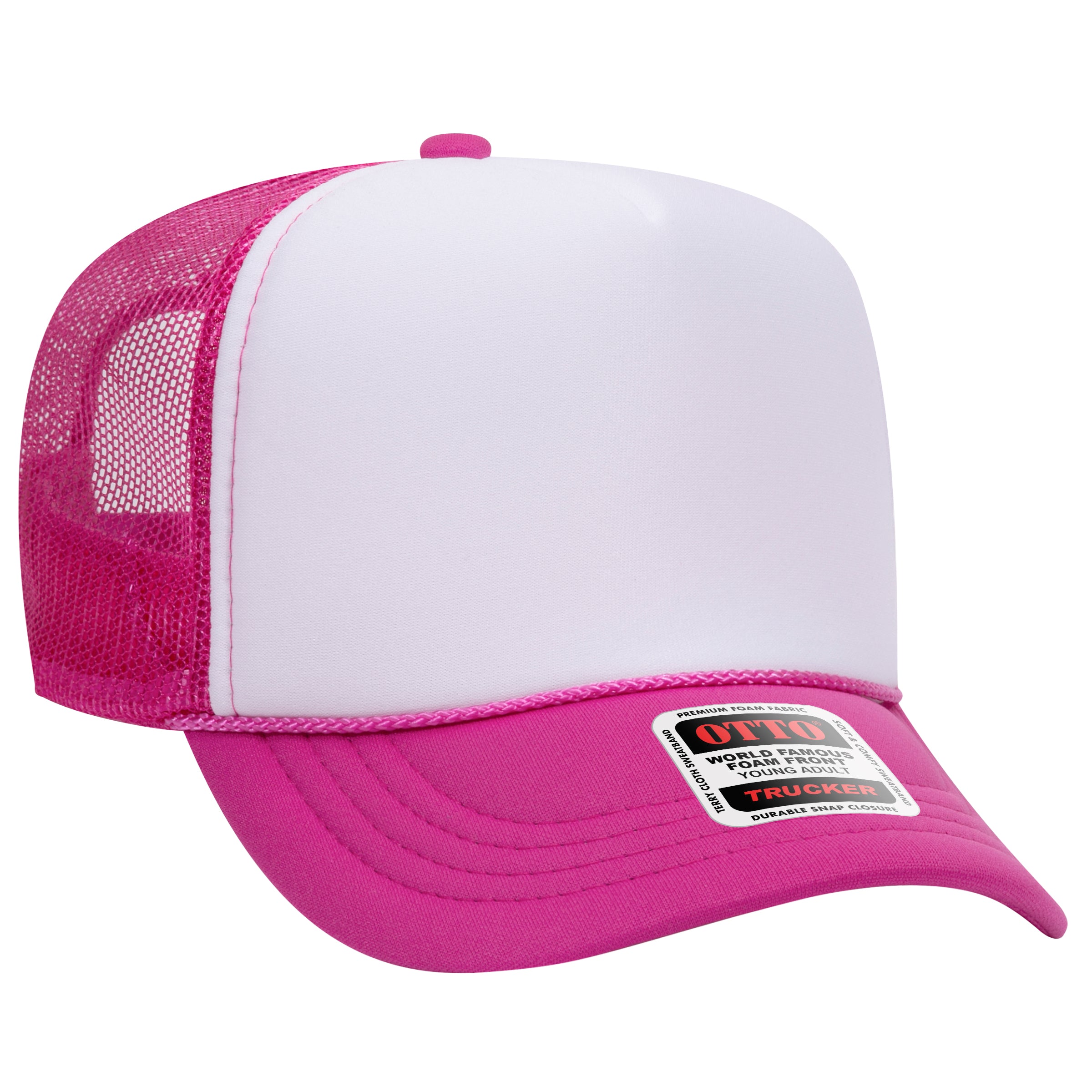 39-165 OTTO CAP 5 Panel High Crown Mesh Back Trucker Hat