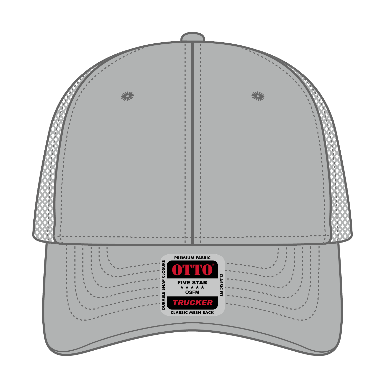 83-473 OTTO CAP 6 Panel Low Profile Mesh Back Trucker Hat