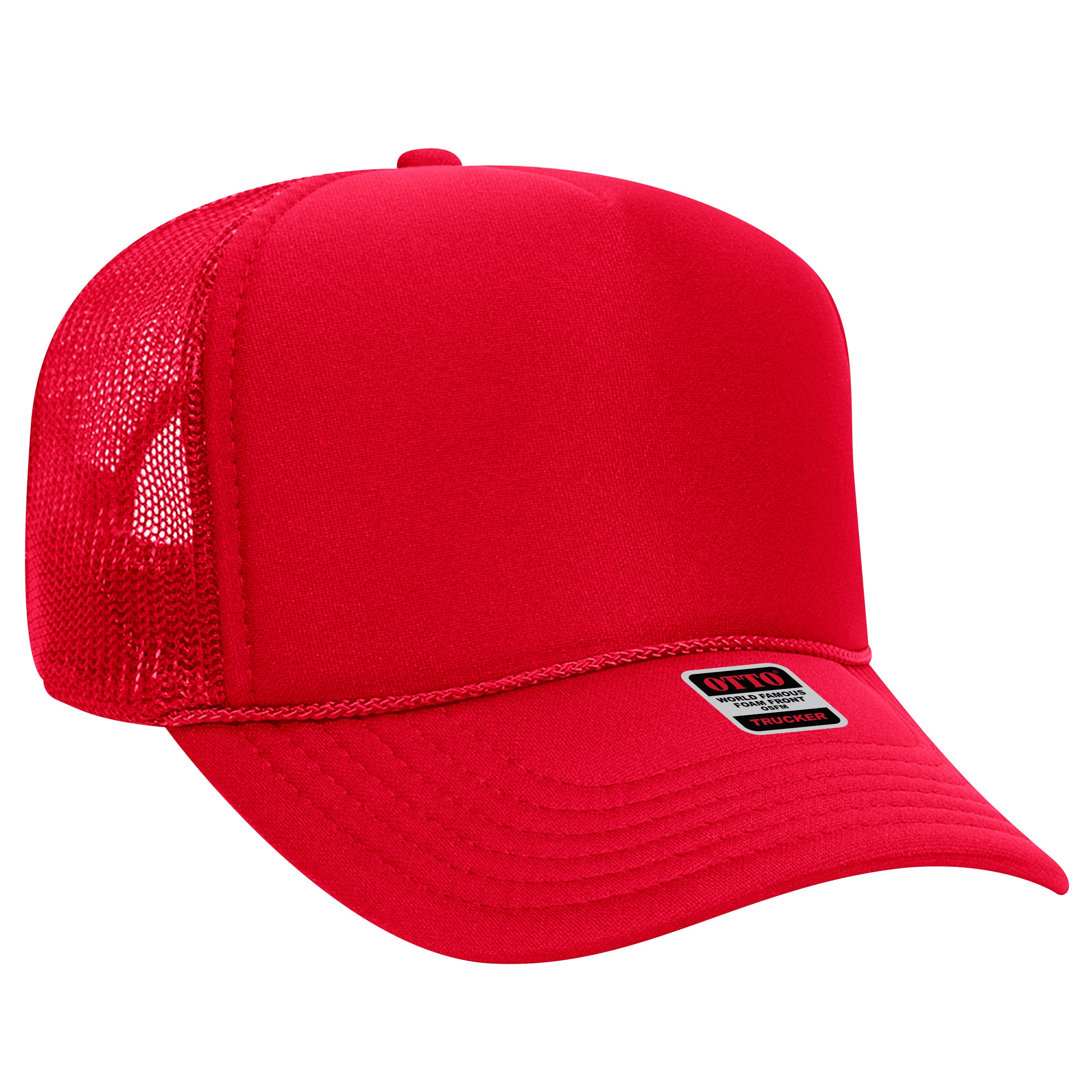 32-467 OTTO CAP 5 Panel Mid Profile Mesh Back Trucker Hat