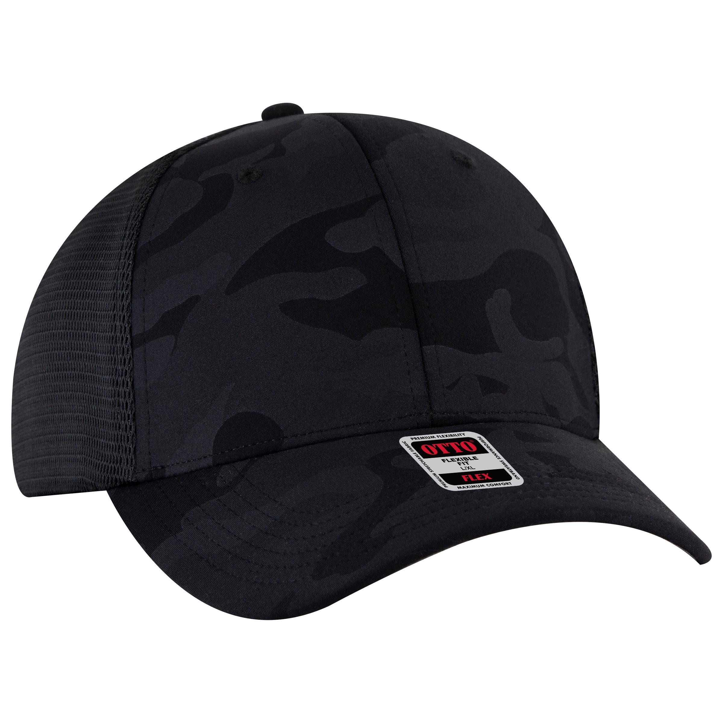 135-2 OTTO CAP "OTTO FLEX" 6 Panel Low Profile Mesh Back Trucker Hat