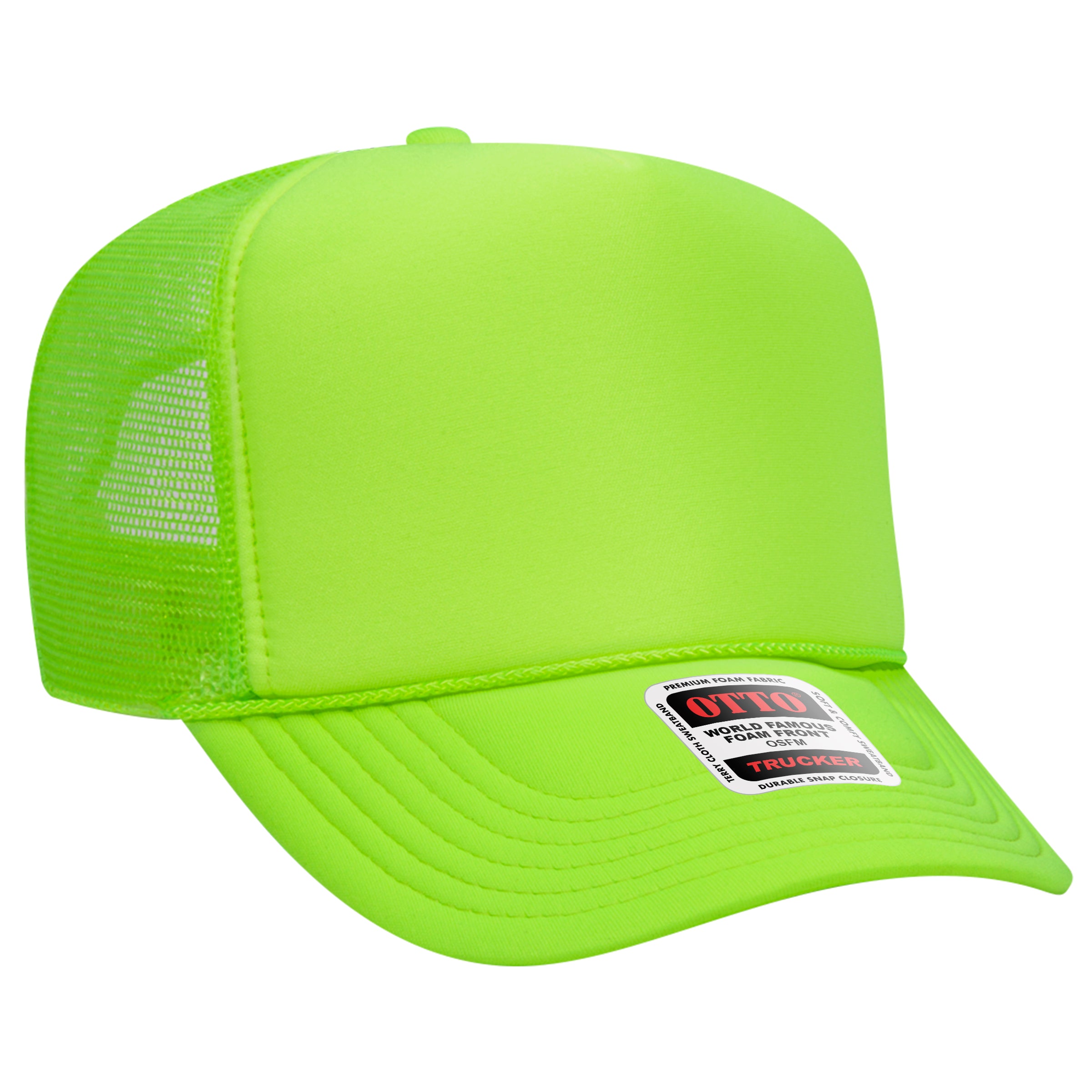 39-165 OTTO CAP 5 Panel High Crown Mesh Back Trucker Hat