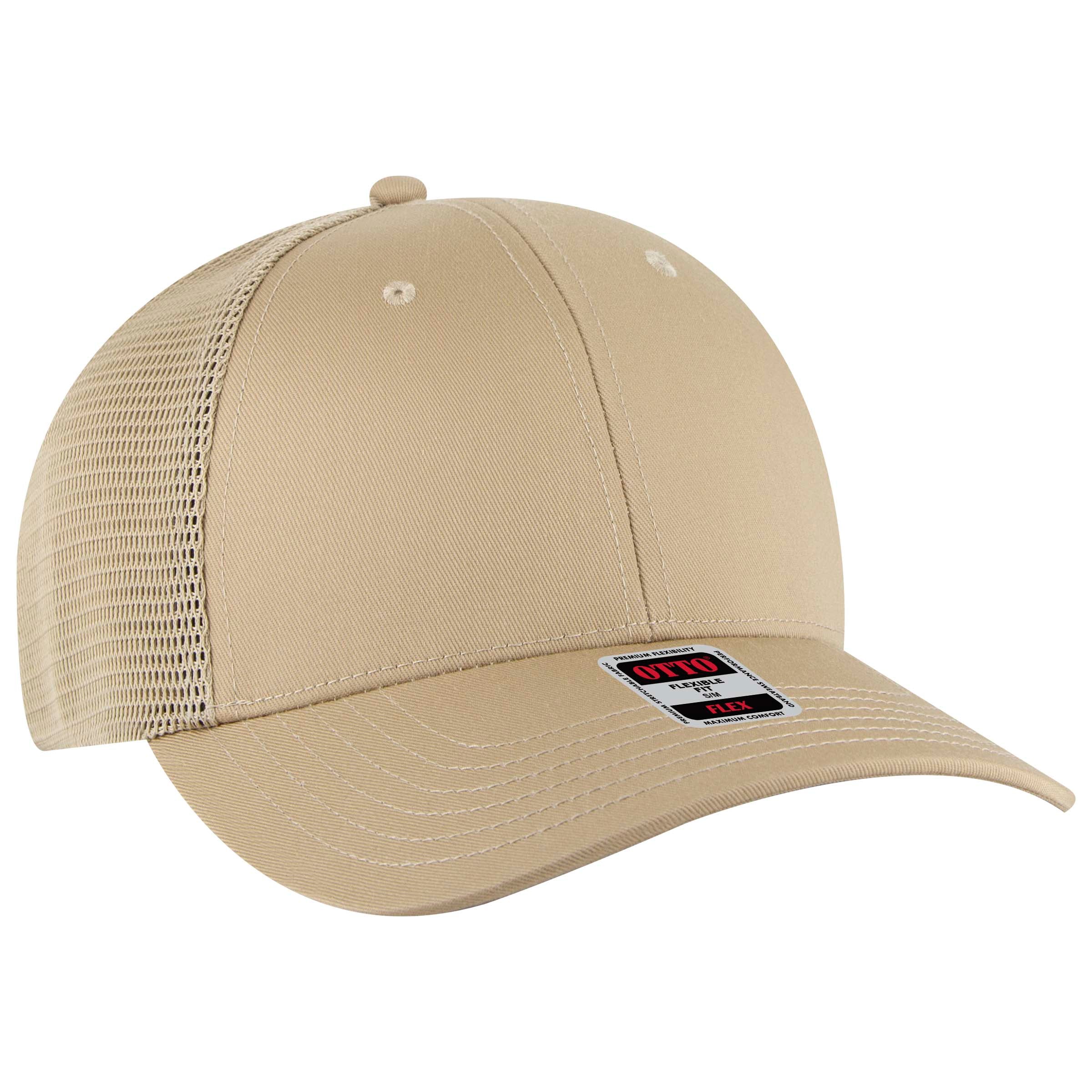 135-2 OTTO CAP "OTTO FLEX" 6 Panel Low Profile Mesh Back Trucker Hat