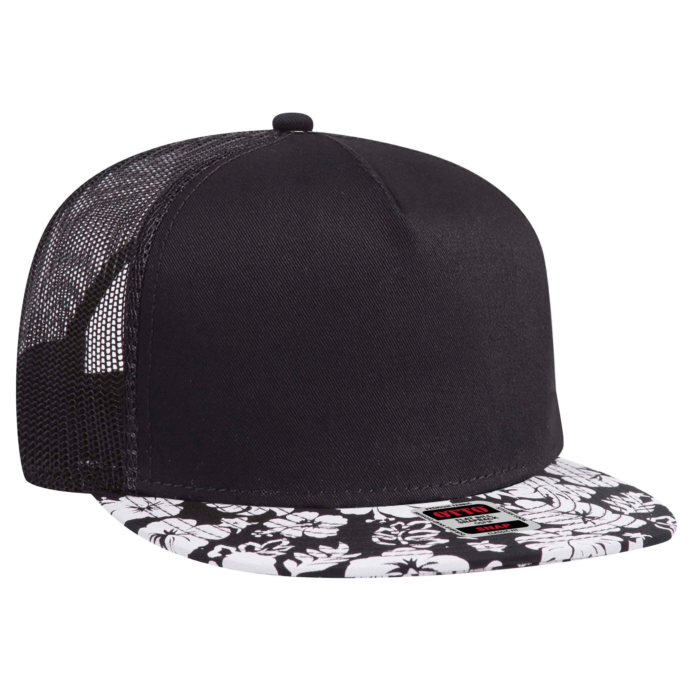 154-1124 OTTO CAP "OTTO SNAP" 5 Panel Mid Profile Mesh Back Trucker Snapback Hat