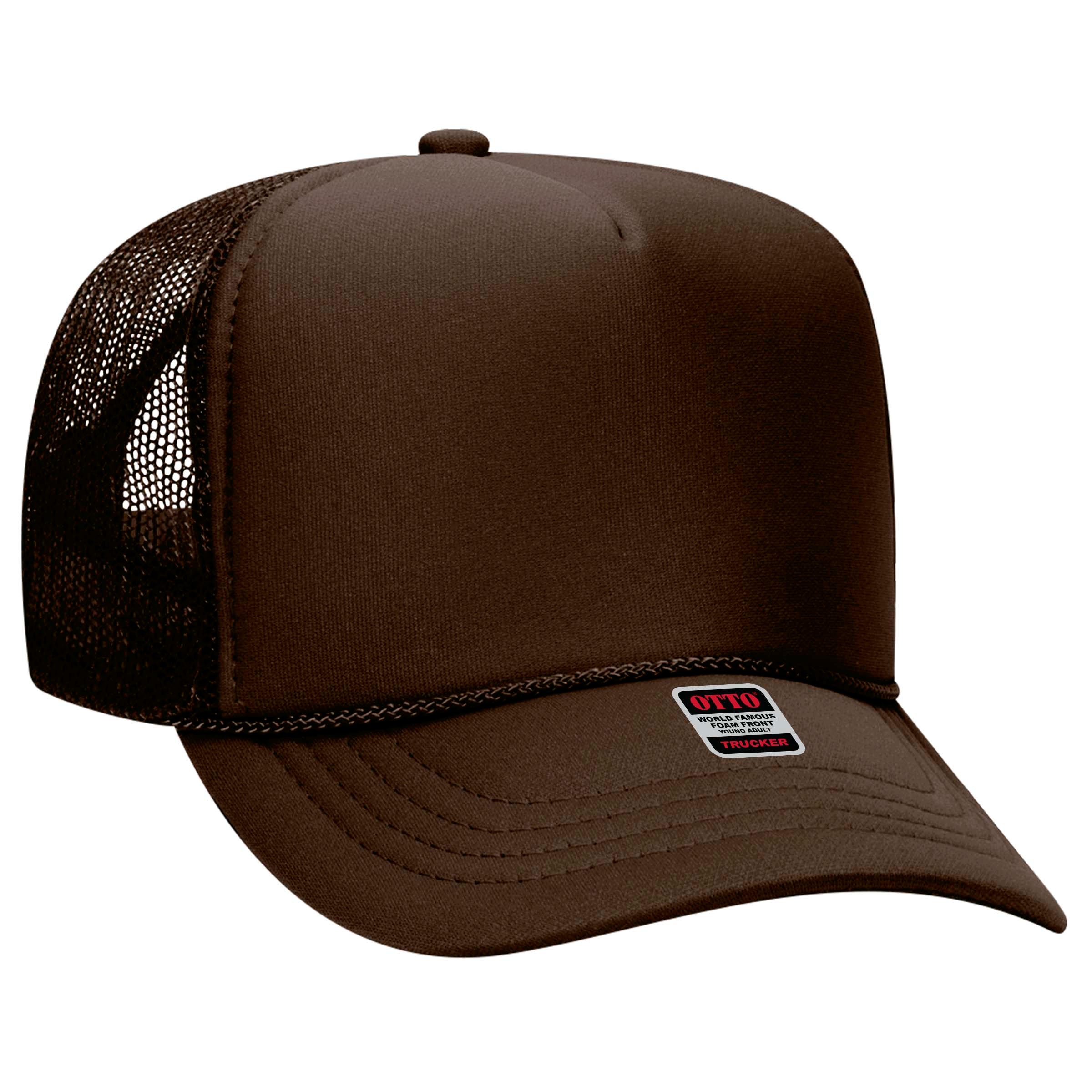 39-165 OTTO CAP 5 Panel High Crown Mesh Back Trucker Hat