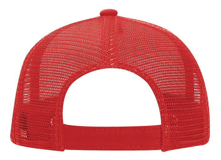 32-934 OTTO CAP 5 Panel Mid Profile Mesh Back Trucker Hat