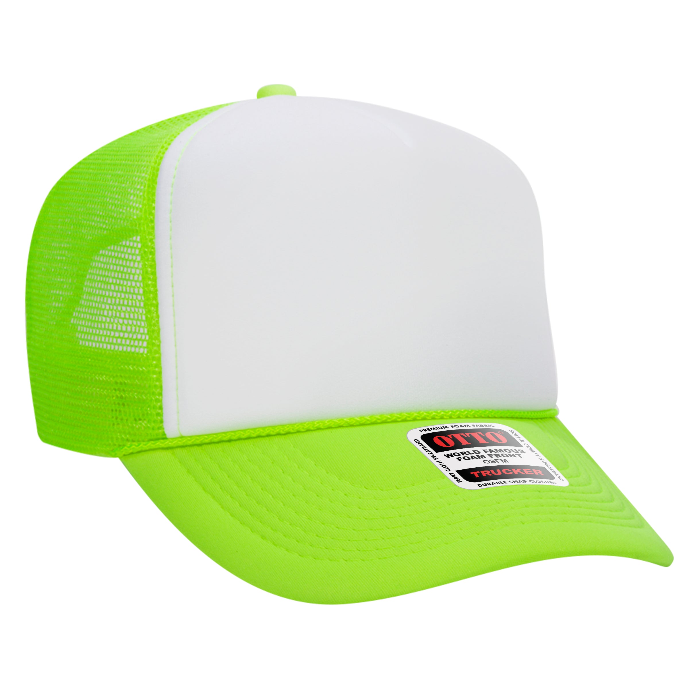 39-165 OTTO CAP 5 Panel High Crown Mesh Back Trucker Hat