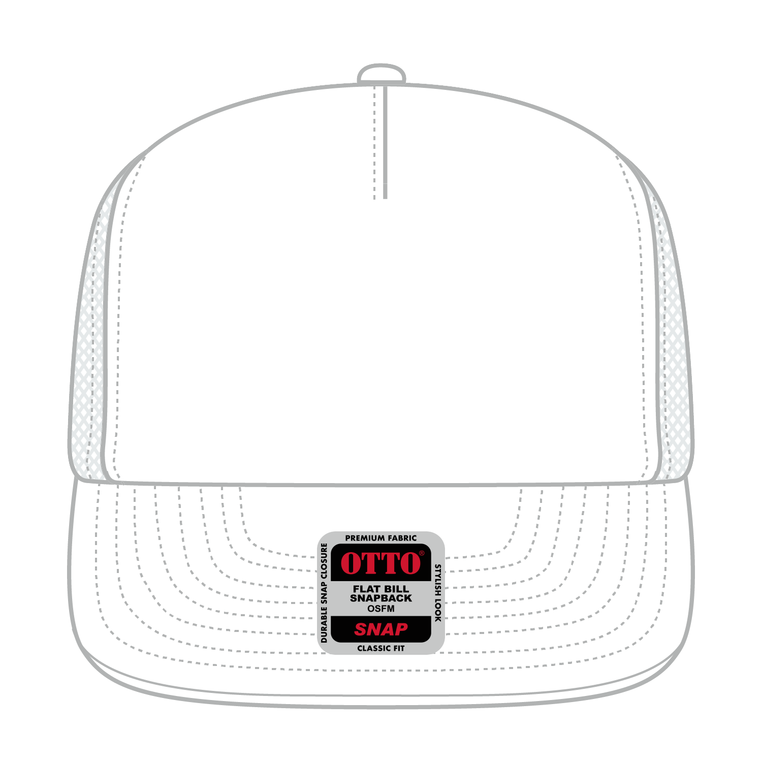 164-1190 OTTO CAP "OTTO SNAP" 5 Panel Mid Profile Mesh Back Trucker Snapback Hat