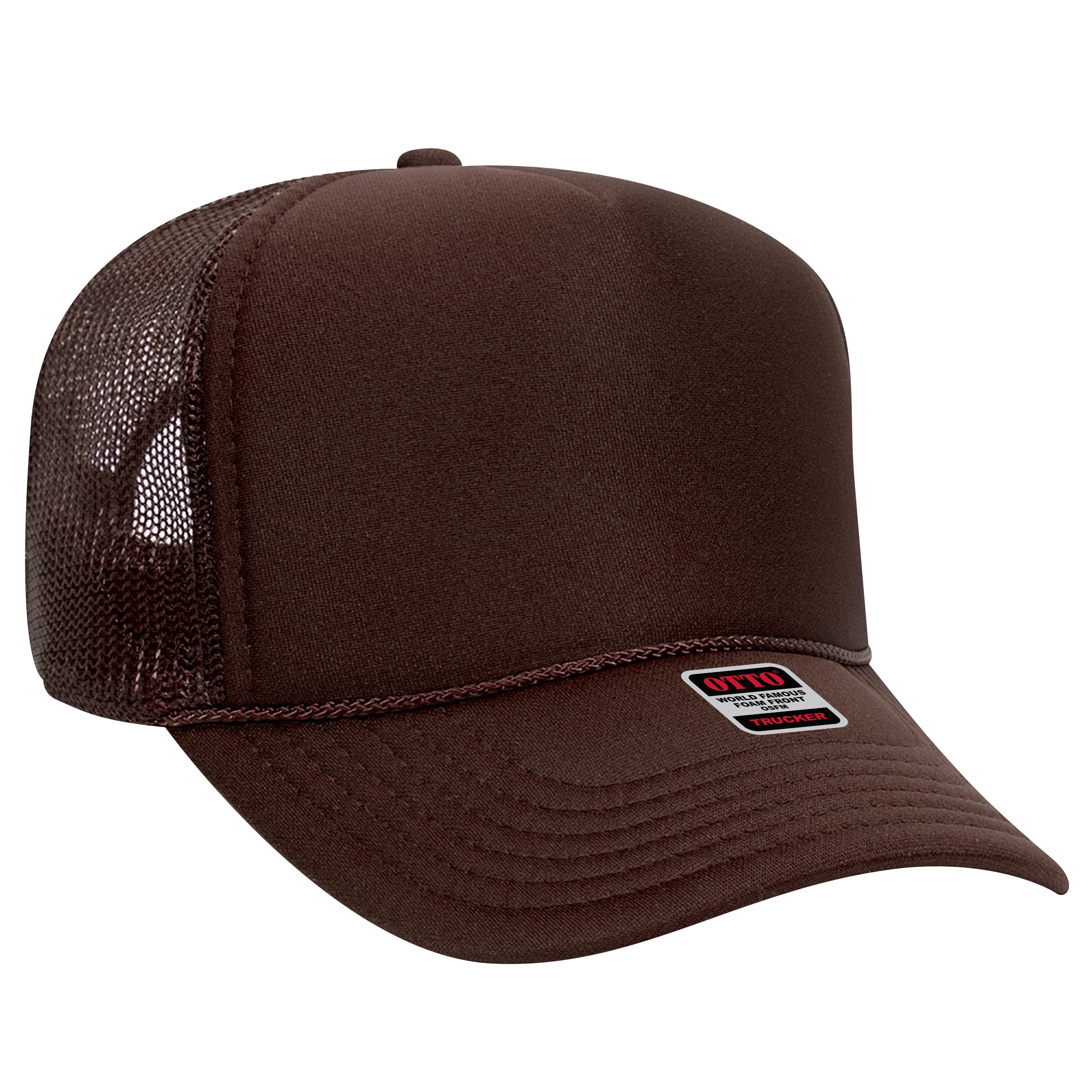 32-467 OTTO CAP 5 Panel Mid Profile Mesh Back Trucker Hat