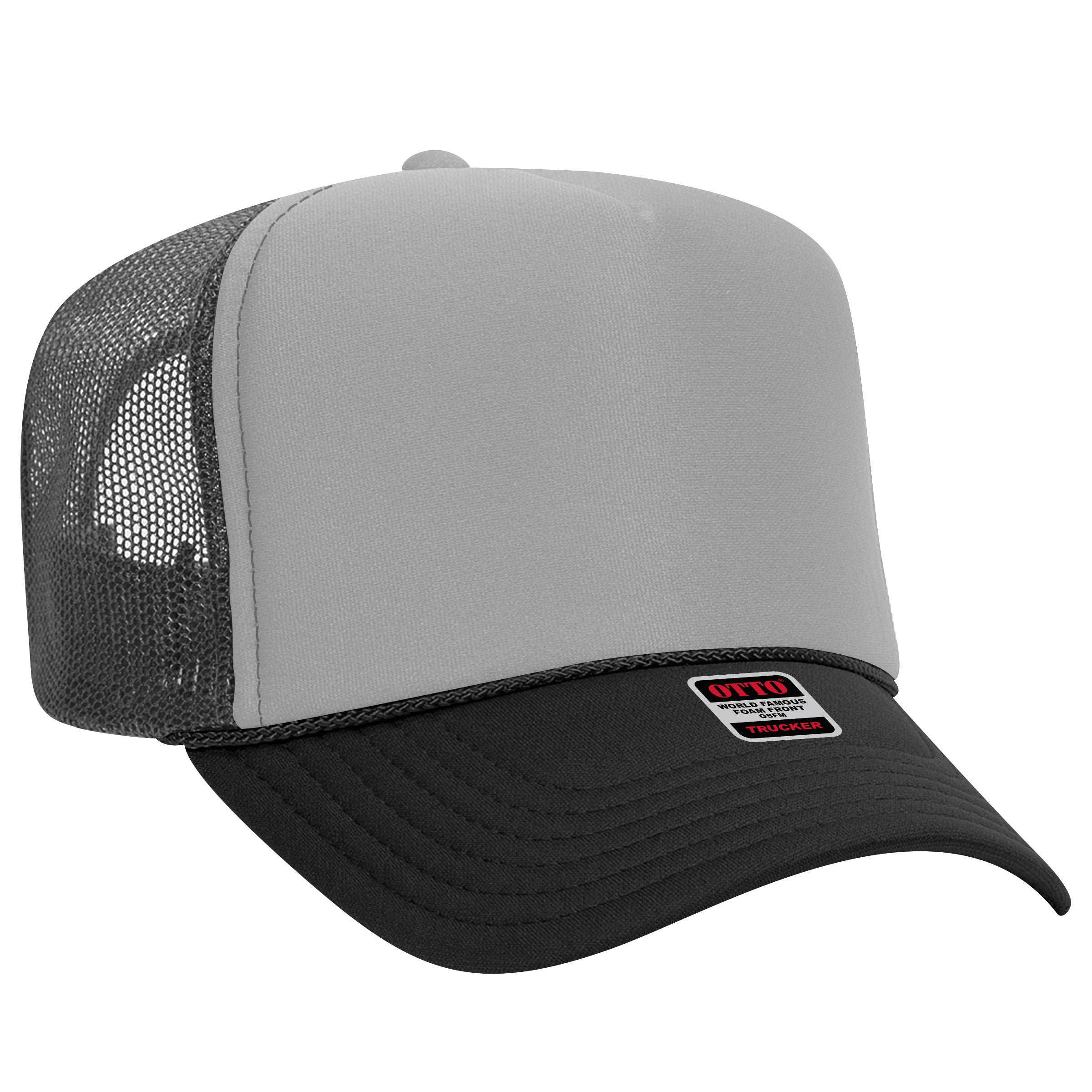 39-165 OTTO CAP 5 Panel High Crown Mesh Back Trucker Hat