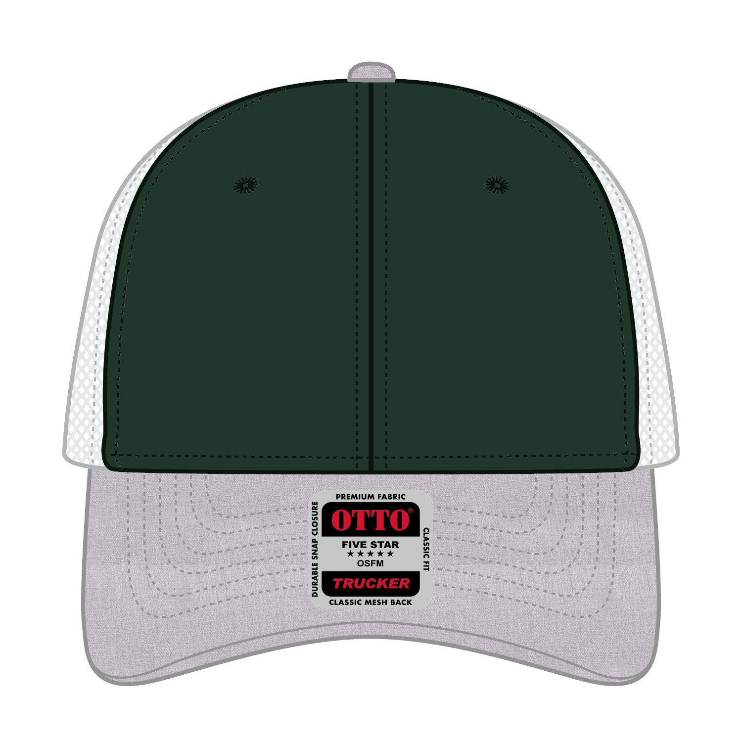 83-1239 OTTO CAP 6 Panel Low Profile Mesh Back Trucker Hat