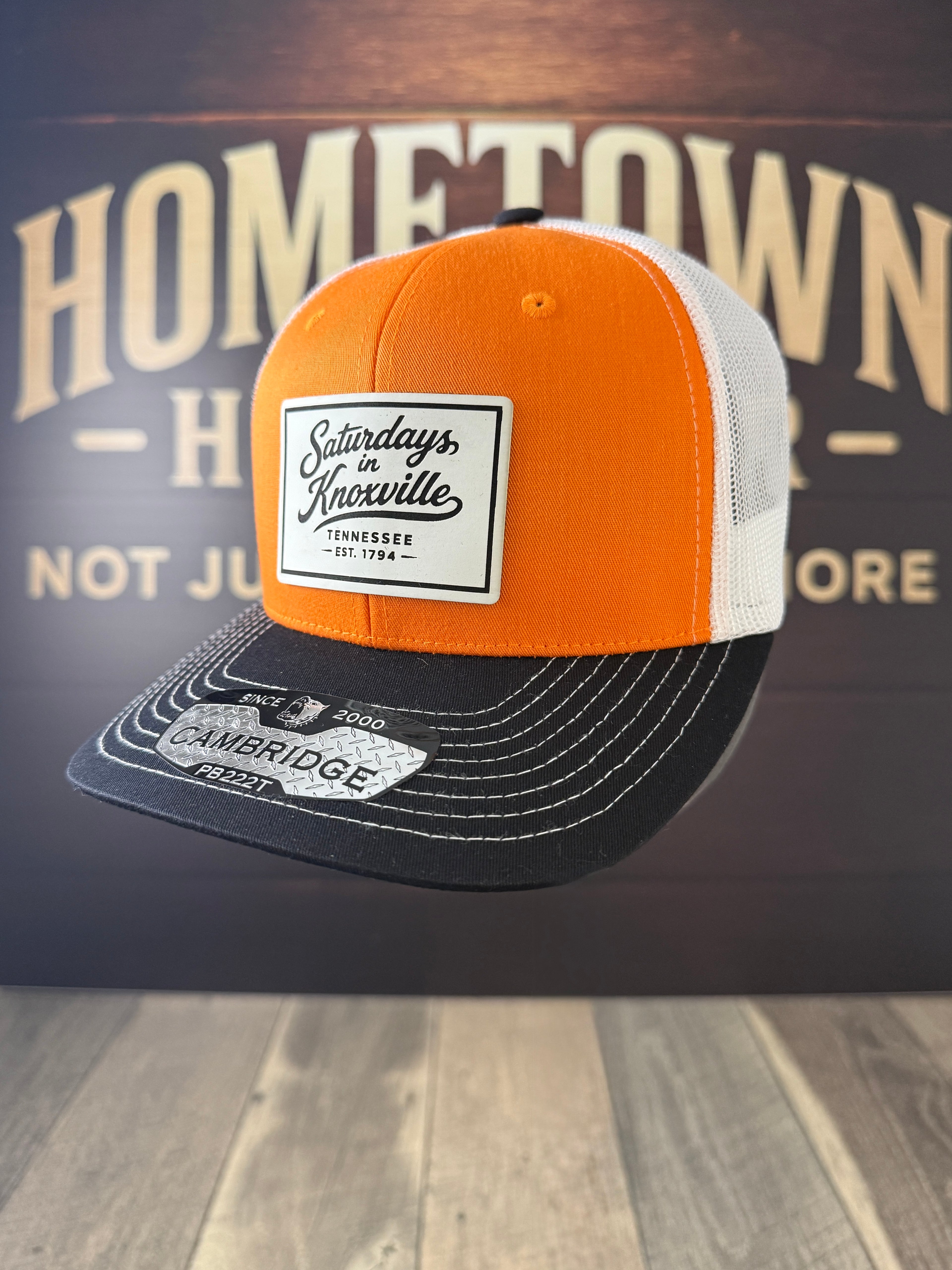 Saturdays in Knoxville Leather Patch Hat – Tennessee Orange Snapback