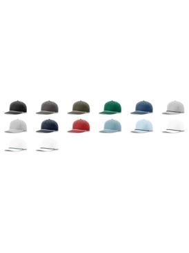Richardson 258 Mid-Pro Twill Trucker Cap in various colors, classic snapback design.
